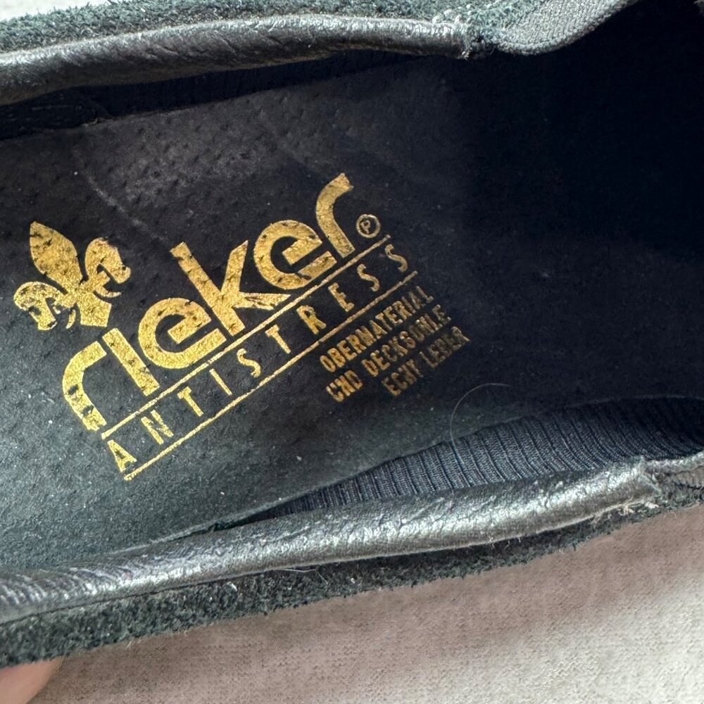 Rieker Womens Black SlipOn Shoes Antistress EU 40  US 9 Antistress Leather Clogs - Picture 4 of 15